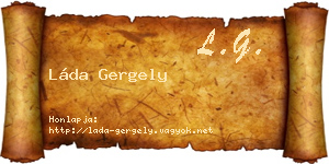 Láda Gergely névjegykártya