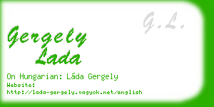 gergely lada business card